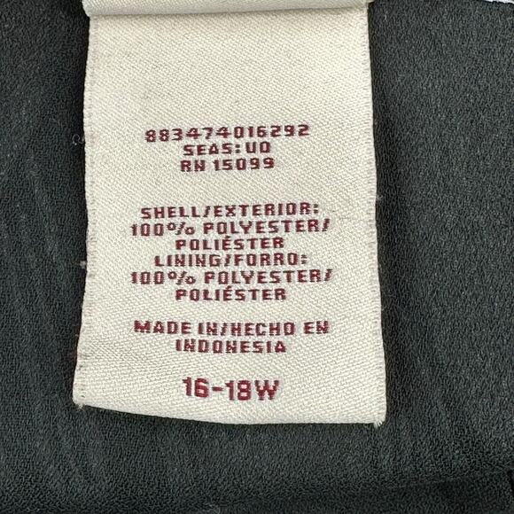 Covington Skirt Womens 16 18 Black Gray A-Line Floral Sheer Modest Office Church - Picture 4 of 5